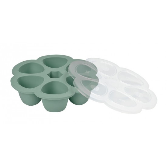 Silicone Multi-Portion Trays 6*150ml. Sage Green - Beaba / Red Castle