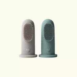 Bebe Bonchic Finger Toothbrush 2-pack Shell / Jade Bebe Bonchic Finger Toothbrush 2-pack Shell / Jade