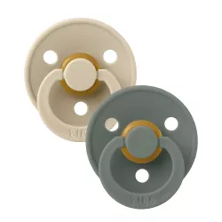 Pacifier set BIBS Colour Round Vanilla / Pine- 0-6/6-18 m Pacifier set BIBS Colour Round Vanilla / Pine- 0-6/6-18 m