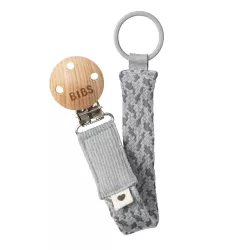 BIBS Pacifier Clip - Cloud / Iron BIBS Pacifier Clip - Cloud / Iron