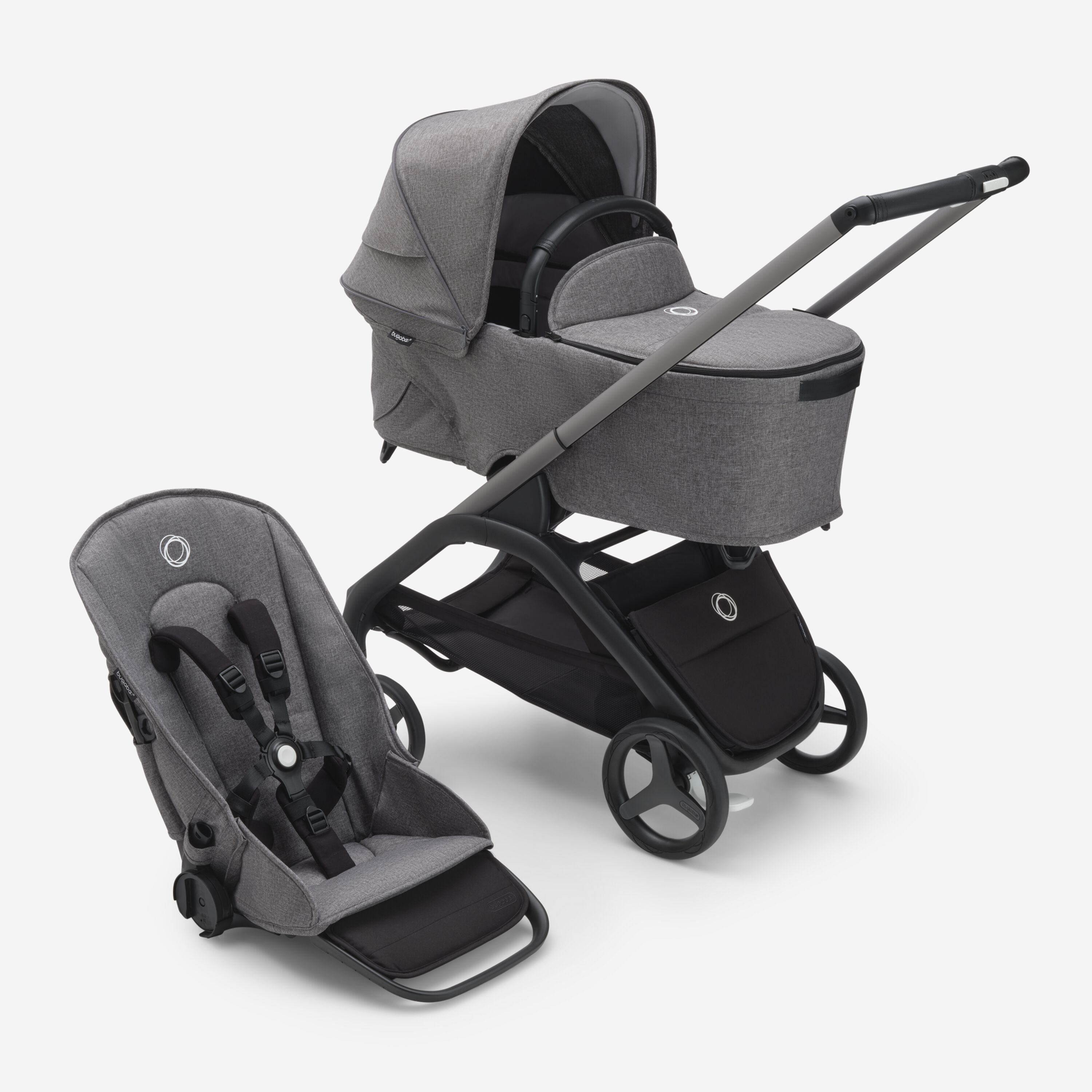 Grey Melange Baby Bunting Bugaboo Fox Otrain Bugaboo Bee Baby