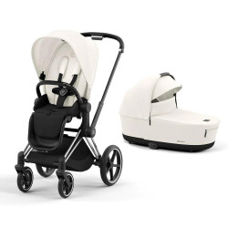 Cybex Priam V4 2in1, Off White Chrome Black Frame+ Cloud T as a gift Cybex Priam V4 2in1, Off White Chrome Black Frame+ Cloud T as a gift