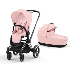 Cybex Priam V4 2in1, Peach Pink Chrome Black Frame+ Cloud T as a gift Cybex Priam V4 2in1, Peach Pink Chrome Black Frame+ Cloud T as a gift