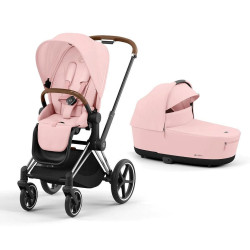 Cybex Priam V4 2in1, Peach Pink Chrome Brown Frame+ Cloud T as a gift Cybex Priam V4 2in1, Peach Pink Chrome Brown Frame+ Cloud T as a gift