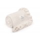 Bamboo blanket with a frill 85x105 cream