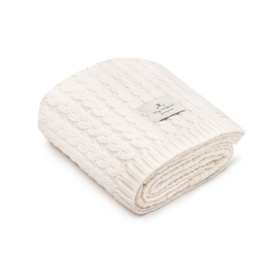 Warm blanket of 100% merino wool Cream - Premium Collection