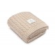 Warm blanket of 100% merino wool warm beige - Premium Collection