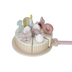 Wooden birthday cake Pink - 24 pcs. Little Dutch Wooden birthday cake Pink - 24 pcs. Little Dutch