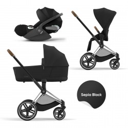 Cybex Priam V4 3 in 1 Sepia Black, Chrome Brown  Frame Cybex Priam V4 3 in 1 Sepia Black, Chrome Brown  Frame