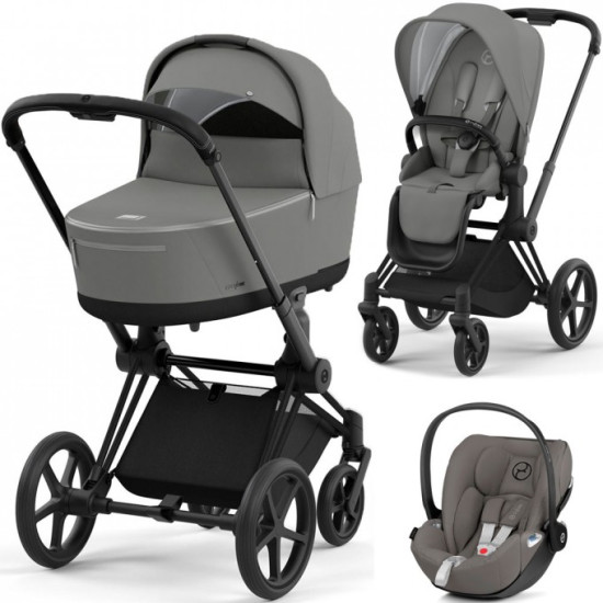 Cybex Priam V4 3 in 1, Mirage Grey, Matt Black Frame