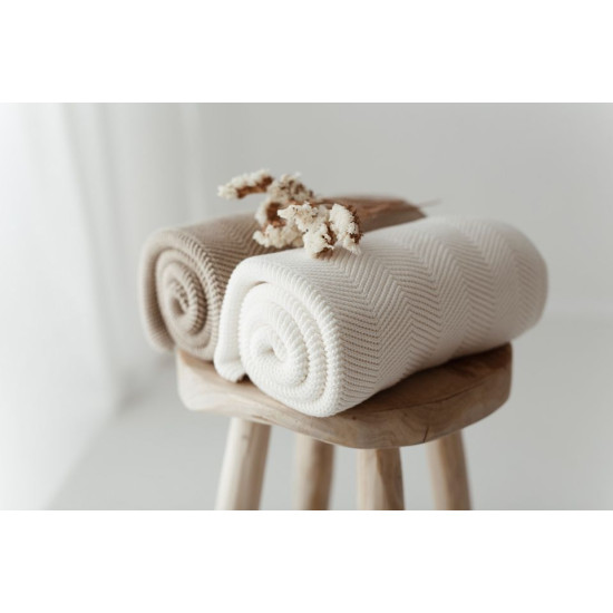 Bamboo blanket 80x100 – Light  Grey-Chain