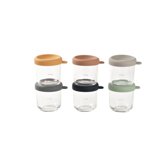 SET OF 6 GLASS PORTION JAR 250ML