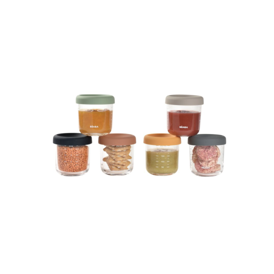 SET OF 6 GLASS PORTION JAR 250ML