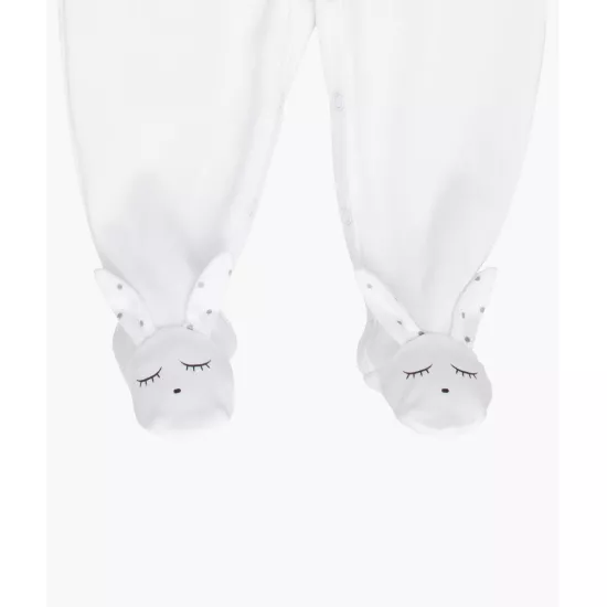 Rāpulis Livly Bunny Simplicity Footie Balts