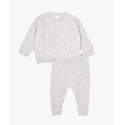 Livly Cashmere Cable Knit Set Grey Livly Cashmere Cable Knit Set Grey