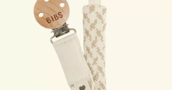 BIBS Pacifier Clip Ivory/Vanilla