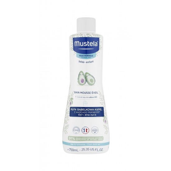 Vannas putas ar avokado Mustela Bebe Avocado Multi-Sensory Bubble Bath (750ml)