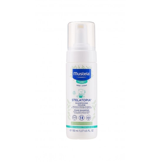 Putu šampūns jaundzimušajiem - Mustela Stelatopia Foam Shampoo (150ml)