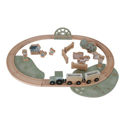 Little Dutch wooden train track `Little Farm` FSC Little Dutch wooden train track `Little Farm` FSC