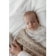 Merino vilnas pleds Warm beige Braided - Premium Collection
