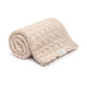Merino vilnas pleds Warm beige Braided - Premium Collection