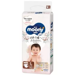 Moony Natural Diapers L 9-14kg 38pcs Moony Natural Diapers L 9-14kg 38pcs