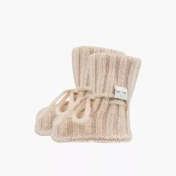 Cable Knit Cashmere Footies Beige Cable Knit Cashmere Footies Beige