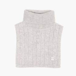 Cable Knit Cashmere Scarf  Grey, One Size Cable Knit Cashmere Scarf  Grey, One Size