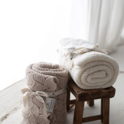 Dabīgas Merino vilnas pleds Warm Beige Swaddle - Premium Collection Dabīgas Merino vilnas pleds Warm Beige Swaddle - Premium Collection