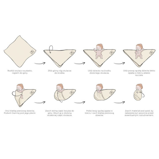 100% merino wool swaddle warm beige - premium collection