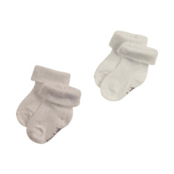 Noppies Unisex Socks 2pck Kai Taupe Melange Noppies Unisex Socks 2pck Kai Taupe Melange