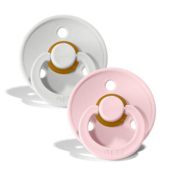 PACIFIER SET BIBS COLOUR ROUND Haze & Blossom Size 2 6+M PACIFIER SET BIBS COLOUR ROUND Haze & Blossom Size 2 6+M