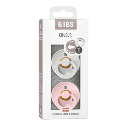 PACIFIER SET BIBS COLOUR ROUND Haze & Blossom Size 2 6+M PACIFIER SET BIBS COLOUR ROUND Haze & Blossom Size 2 6+M