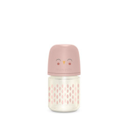 Bonhomia 120 ml Glass Feeding Bottle With SX Pro Slow Flow (Pink) Bonhomia 120 ml Glass Feeding Bottle With SX Pro Slow Flow (Pink)
