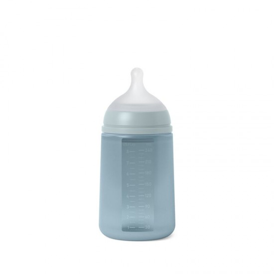 Suavinex Silikona pudele 240ml  Colour Essence (Blue)