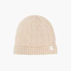 Livly Cable Knit Cashmere Hat Beige Livly Cable Knit Cashmere Hat Beige