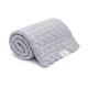 Merino vilnas pleds Grey Braided - Premium Collection