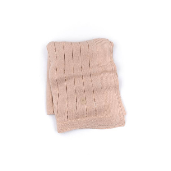 Bamboom плед knitted stripes - Pink 04