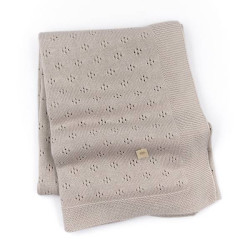 Bamboom pleds openwork Knitted - Camel 33 Bamboom pleds openwork Knitted - Camel 33