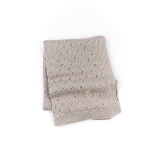 Bamboom pleds openwork Knitted - Camel 33