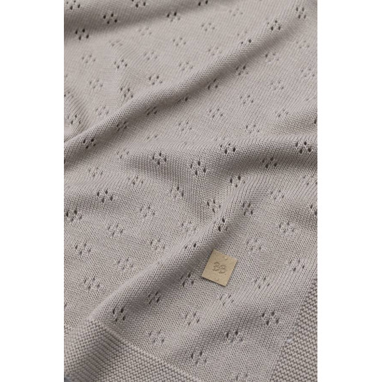 Bamboom pleds openwork Knitted - Camel 33