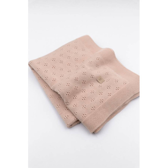 Bamboom pleds openwork Knitted - Pink 04