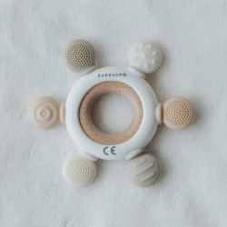 Wood & silicone teething ring Rudder - CREAM 02 Wood & silicone teething ring Rudder - CREAM 02