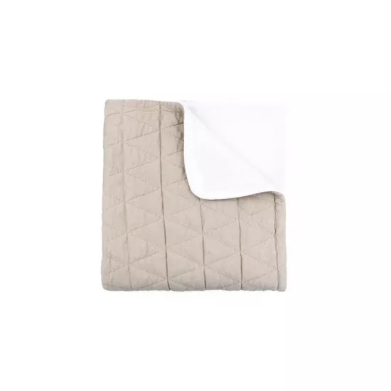Bamboom blanket cot 140X100 Organic Bamboo - Wrinkled - OYSTER GREY 112