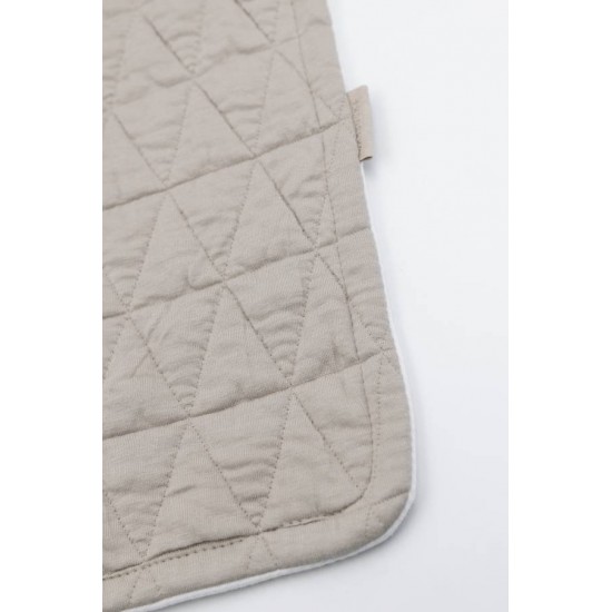 Bamboom blanket cot 140X100 Organic Bamboo - Wrinkled - OYSTER GREY 112