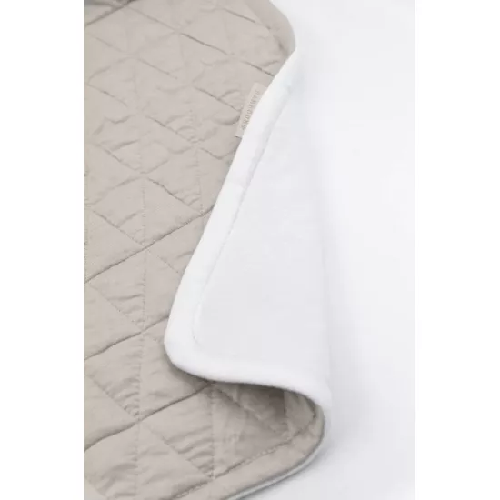 Bamboom blanket cot 140X100 Organic Bamboo - Wrinkled - OYSTER GREY 112