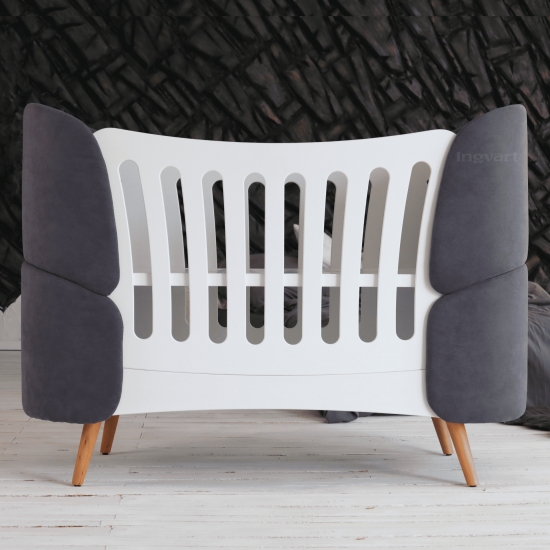 Ovāla bērnu gultiņa Transformers Fly Bed (Violeta Krāsa)