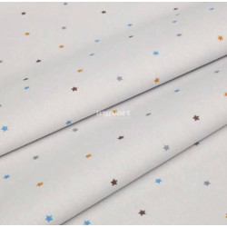 Smart Bed Palags ar Gumiju "Colored stars on a grey background" 72\120 Cm Smart Bed Palags ar Gumiju "Colored stars on a grey background" 72\120 Cm