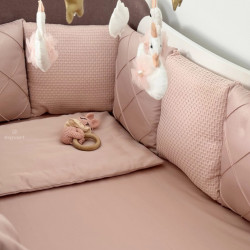 Satin bed linen set "Platinum" for Smart bed crib Dusty Rose Satin bed linen set "Platinum" for Smart bed crib Dusty Rose