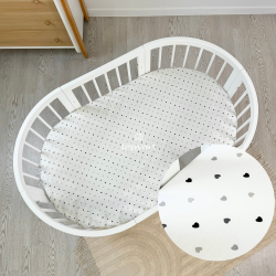 Smart Bed Palags ar Gumiju "Hearts" 72\72 Cm